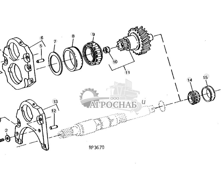 Independent PTO Clutch Input Gear And Support 